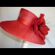 Gorgeous and Glorious Large Red Hat with Silk Poppies