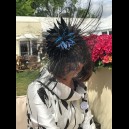 Gorgeous & Glorious Burnt Ostrich Feather Headpiece in Black