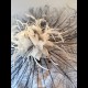 Gorgeous & Glorious Navy & Ivory Burnt Ostrich Feather Headpiece 