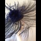Gorgeous & Glorious Navy Ostrich Feather Headpiece