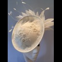 Gorgeous & Glorious Ivory Oval Saucer with Lace & Feathers