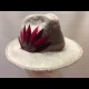 Gorgeous & Glorious Silver Grey Fur Felt Trilby with Hot Pink Trim