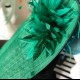 Gorgeous & Glorious Emerald Green Saucer Headpiece 