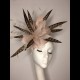 Gorgeous & Glorious Nude Pink Headpiece with Pheasant Feathers