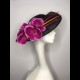 Gorgeous & Glorious Black Pointed Saucer with Quills & Orchids
